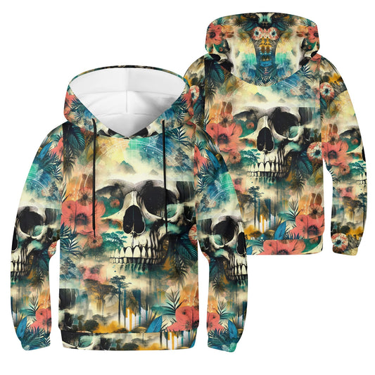 Spaced Out Skull - Kids Hoodie - A Cosmic Encounter