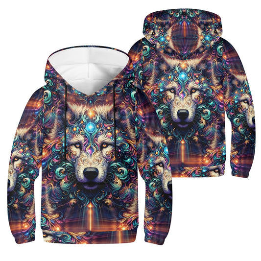 Stardust Wolf - Kids Hoodie - A Cosmic Encounter