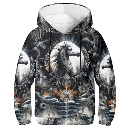 Celestial Charger - Kids Hoodie - A Mystical Ride