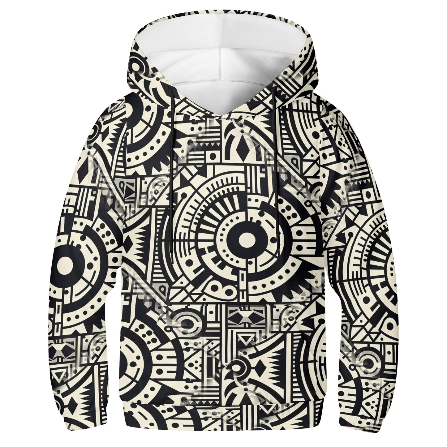 Linear Labyrinth - Kids Hoodie - A Geometric Maze