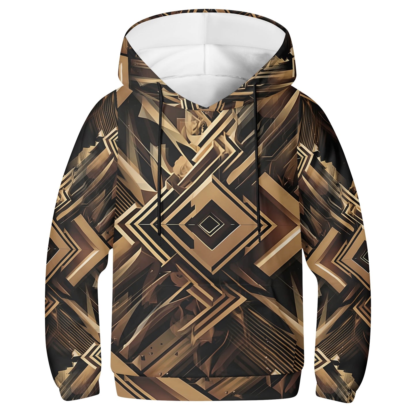 Metallic Maze - Kids Hoodie - A Geometric Journey