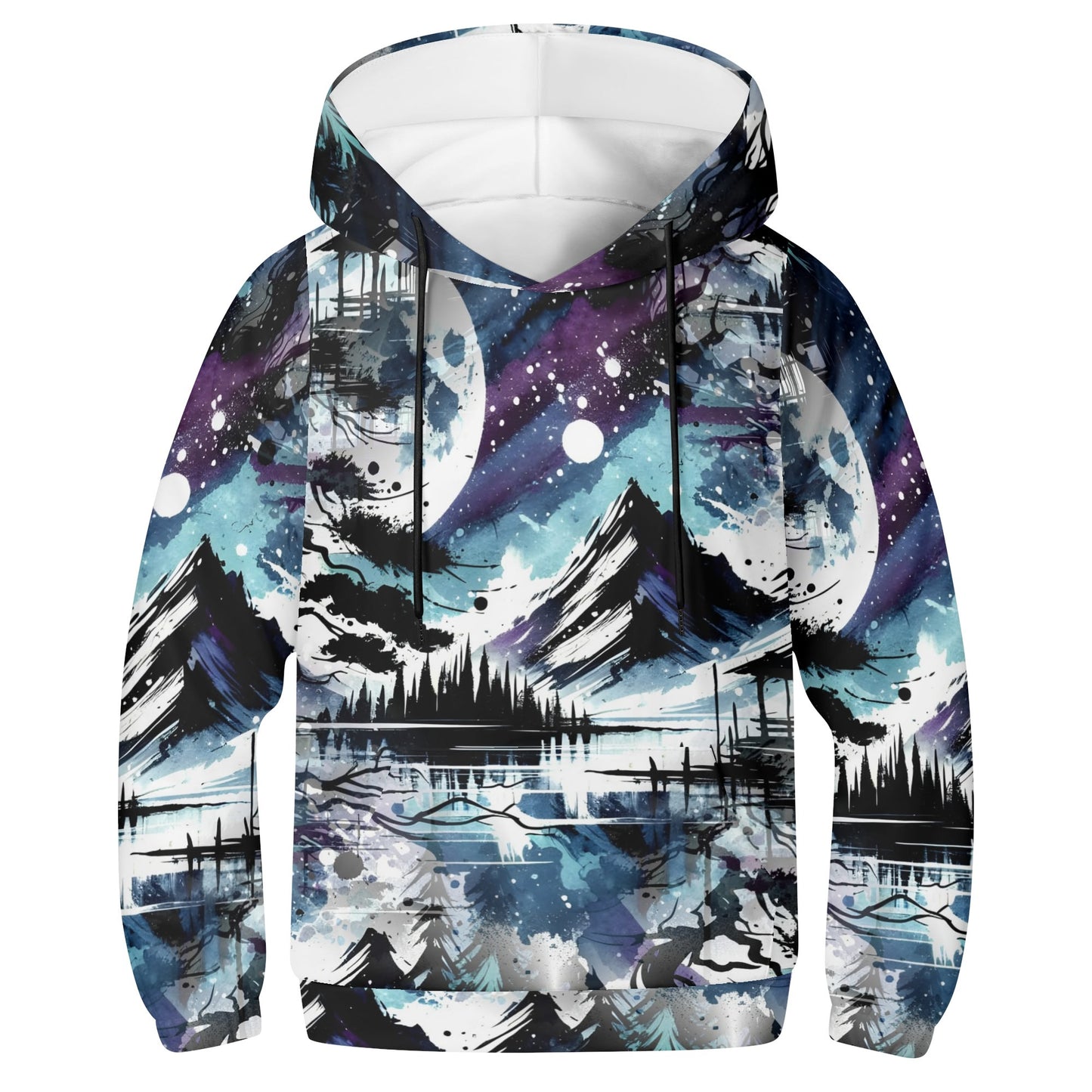 Silent Night - Kids Hoodie - A Serene Winter Escape