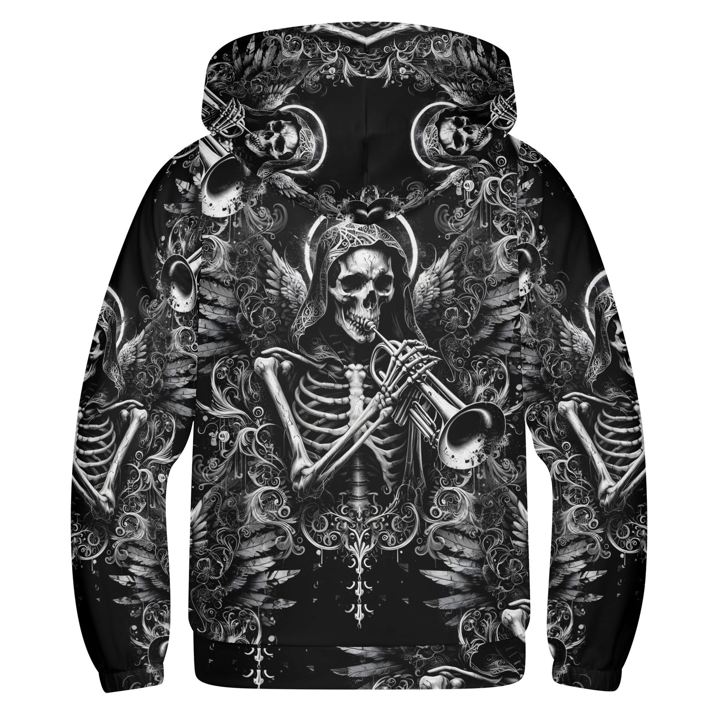 Trumpet of the Dead - Kids Hoodie - A Haunting Harmony