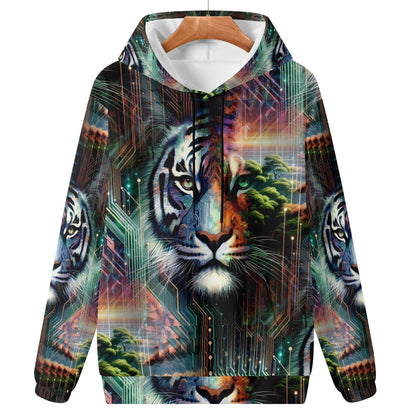 Cybernetic Jungle - Unisex Hoodie - A Fusion of Nature and Technology