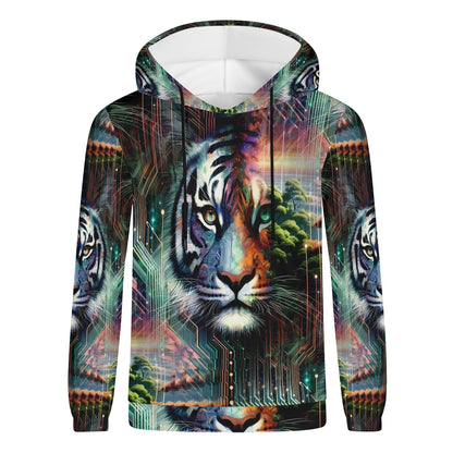 Cybernetic Jungle - Unisex Hoodie - A Fusion of Nature and Technology