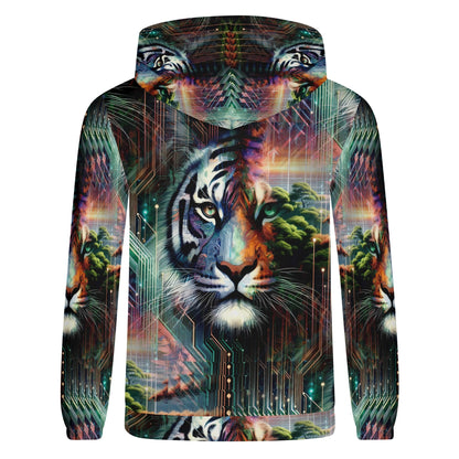 Cybernetic Jungle - Unisex Hoodie - A Fusion of Nature and Technology