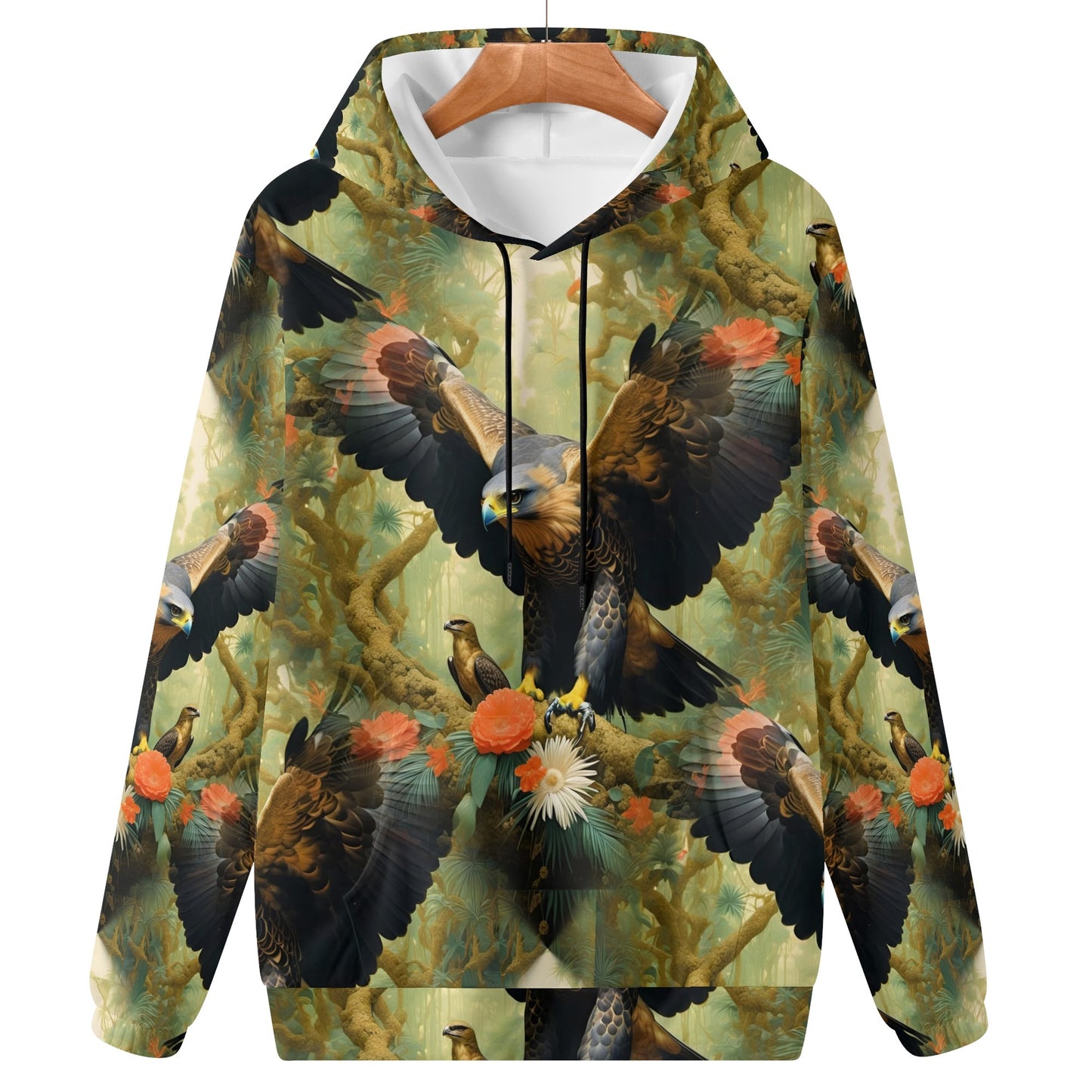 Eagle Flora - Unisex Hoodie - A Majestic Encounter