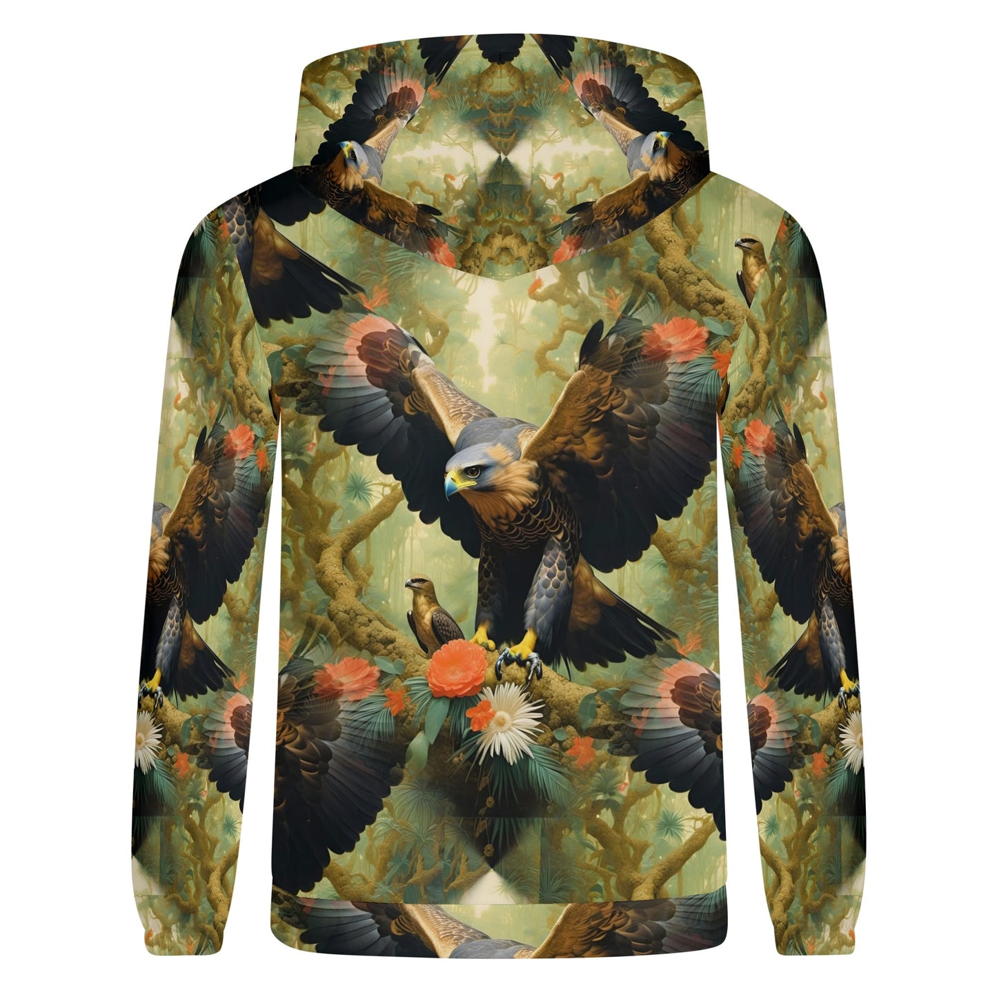 Eagle Flora - Unisex Hoodie - A Majestic Encounter