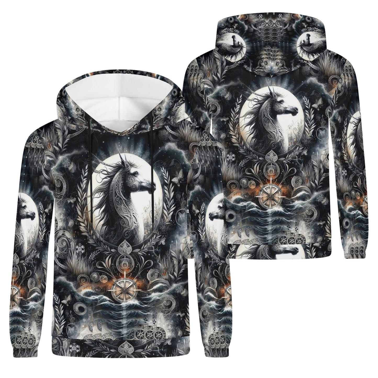 Celestial Charger - Unisex Hoodie - A Mystical Tapestry