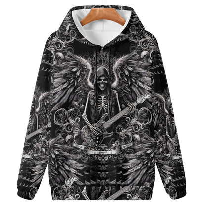 Ghoulish Guitarist - Unisex Hoodie - A Dark Rock Symphony