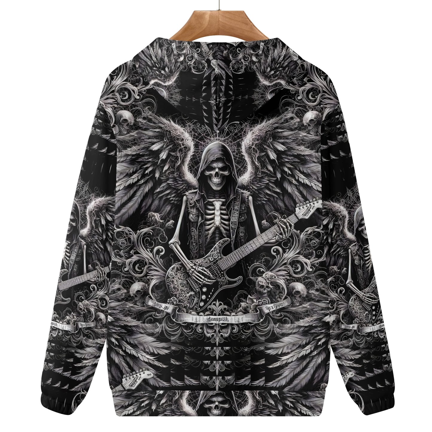 Ghoulish Guitarist - Unisex Hoodie - A Dark Rock Symphony