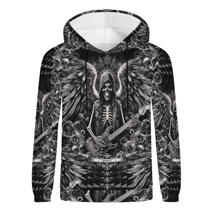 Ghoulish Guitarist - Unisex Hoodie - A Dark Rock Symphony