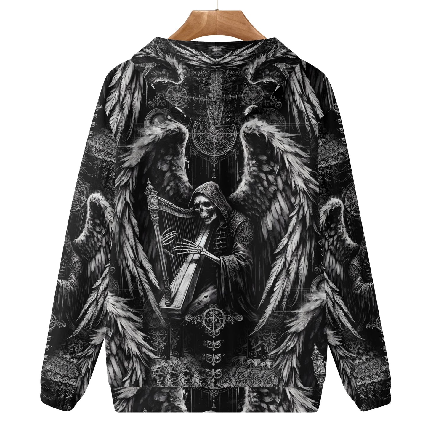 Harp of Shadows - Unisex Hoodie - A Mystical Melody