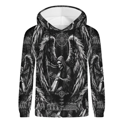 Harp of Shadows - Unisex Hoodie - A Mystical Melody