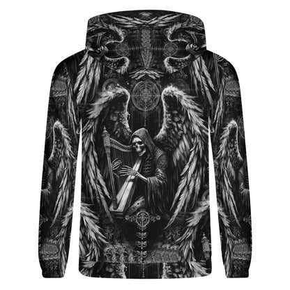 Harp of Shadows - Unisex Hoodie - A Mystical Melody