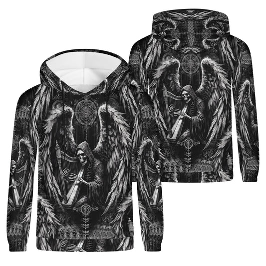 Harp of Shadows - Unisex Hoodie - A Mystical Melody