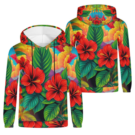 Hibiscus Haven - Unisex Hoodie - A Tropical Escape