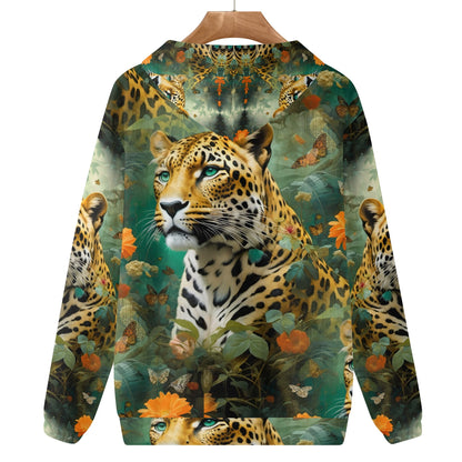 Leopard Flora - Unisex Hoodie - A Majestic Encounter