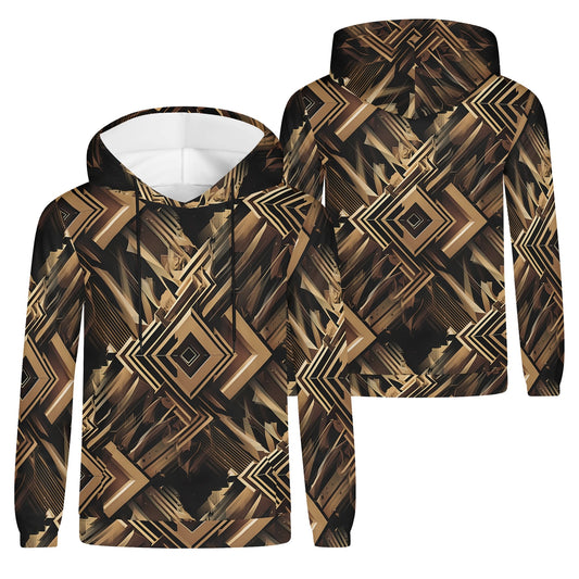 Metallic Maze - Unisex Hoodie - A Futuristic Fusion