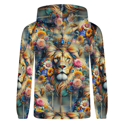 Lions Floral Kingdom - Unisex Hoodie - A Regal Bloom