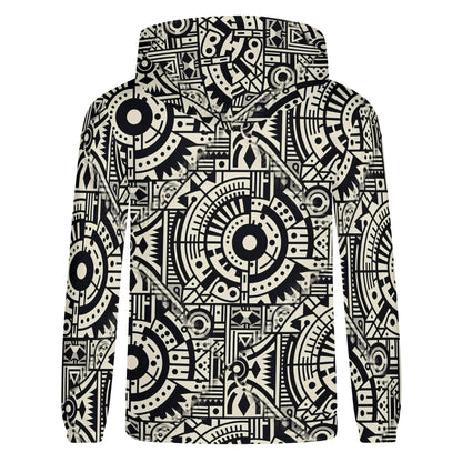 Linear Labyrinth - Unisex Hoodie - A Geometric Maze