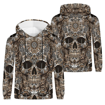 Skull Totem - Unisex Hoodie - A Fusion of Art and Rebellion