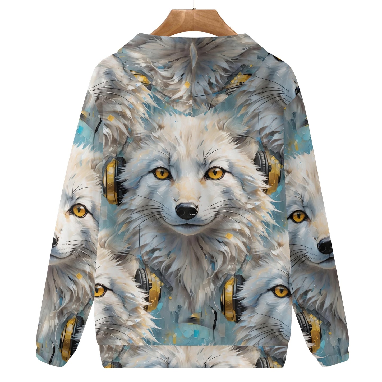 Snowy Fox Beats - Unisex Hoodie - A Digital Wilderness