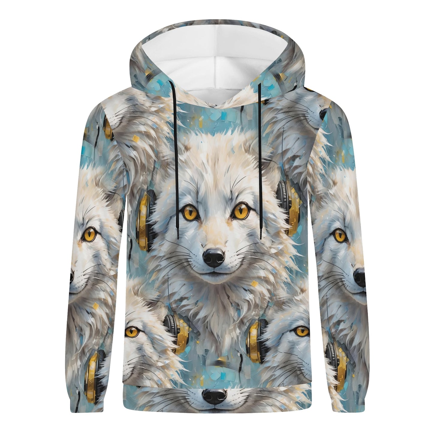 Snowy Fox Beats - Unisex Hoodie - A Digital Wilderness