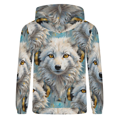 Snowy Fox Beats - Unisex Hoodie - A Digital Wilderness