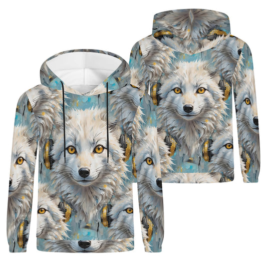 Snowy Fox Beats - Unisex Hoodie - A Digital Wilderness