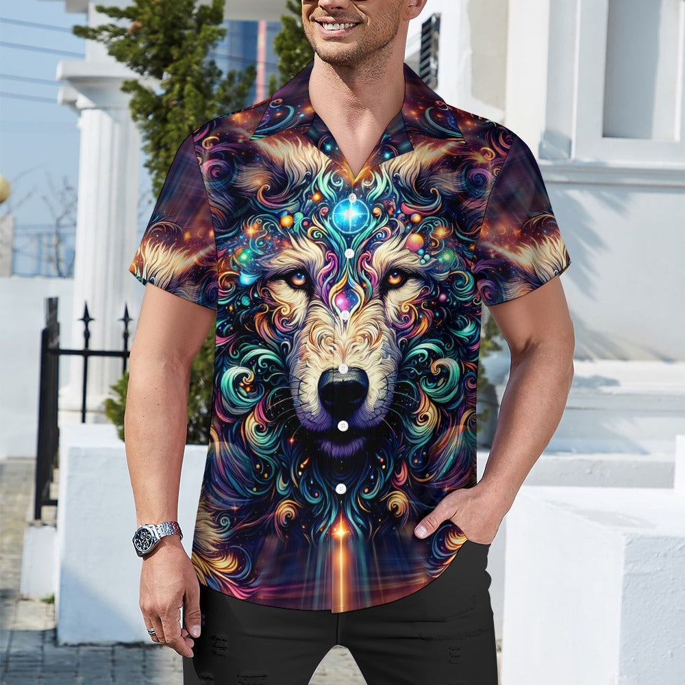 Stardust Wolf - Cuban Collar Shirt