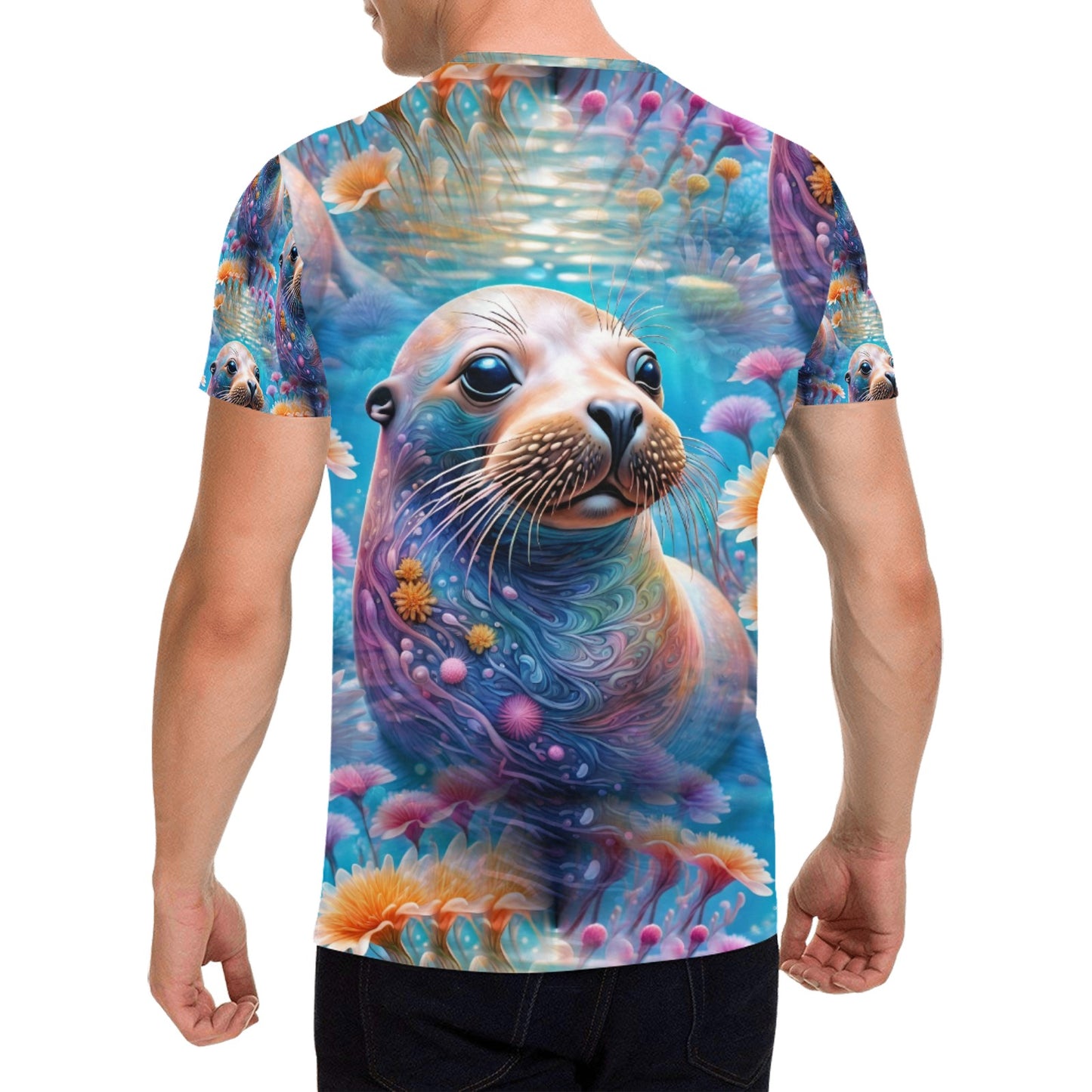 Adorable Sea Lion - Unisex All-Over Print T-Shirt