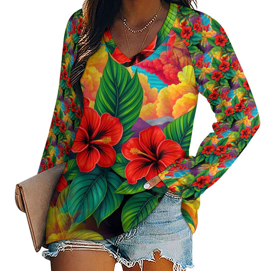 Hibiscus Haven - Tropical Women's Tee