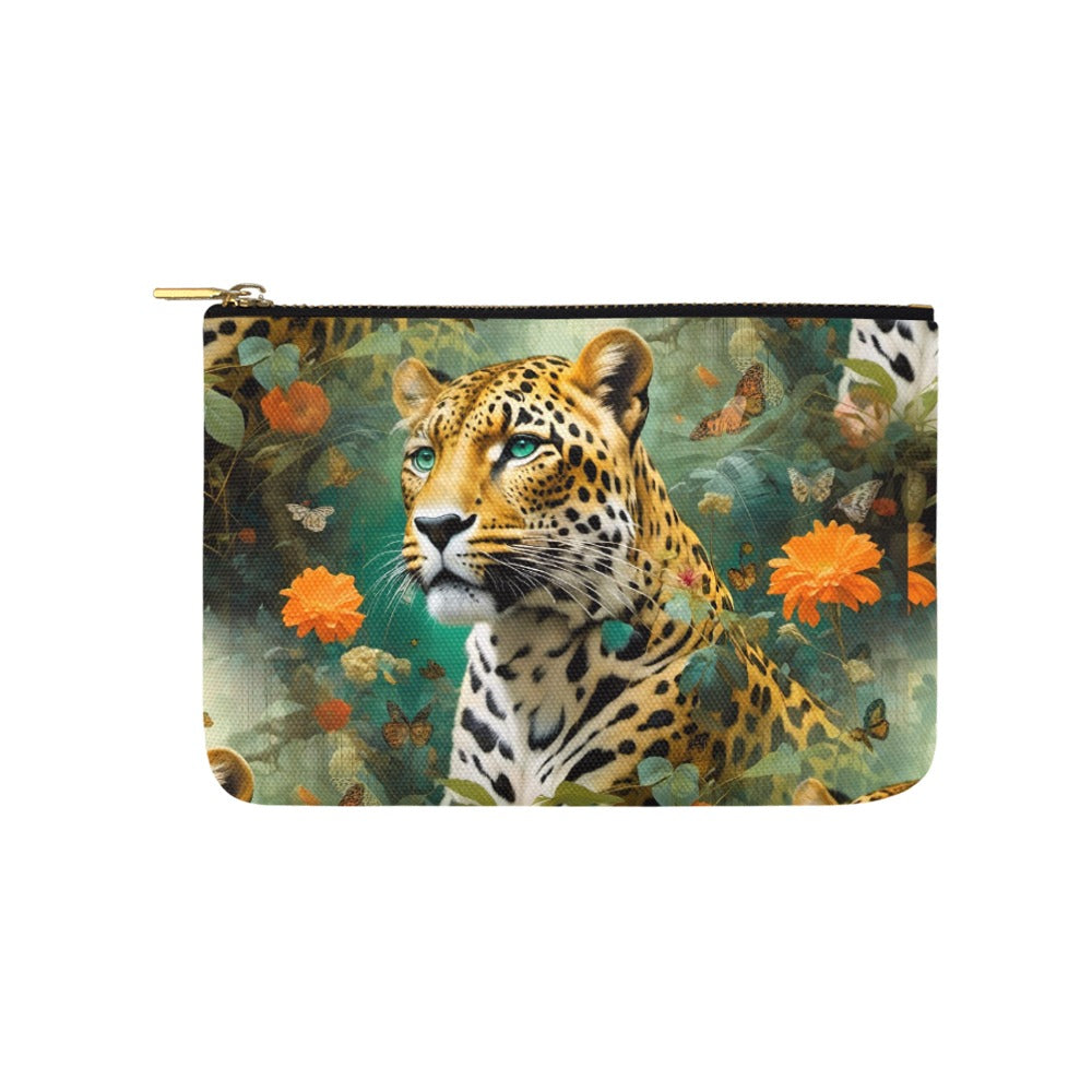 Leopard Flora - Jungle Majesty Zip Pouch