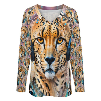 Cheetah Beats - Trendy Women's Tee