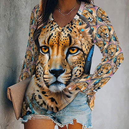 Cheetah Beats - Trendy Women's Tee