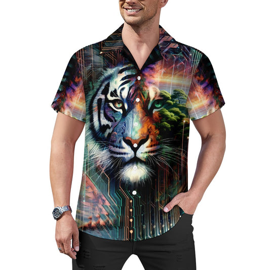 Cybernetic Jungle - Cuban Collar Shirt