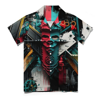 Urban Alchemy - Cuban Collar Shirt - A Futuristic Fusion