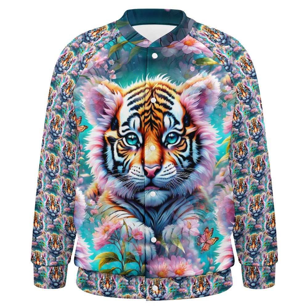 Adorable Tiger - All-Over-Print Baseball Jacket