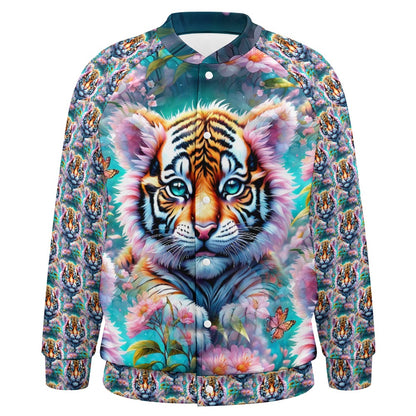 Adorable Tiger - All-Over-Print Baseball Jacket