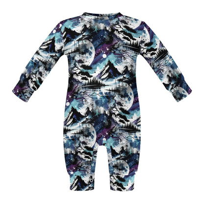 Silent Night - Patterned Baby Onesie - A Serene Winter Dream