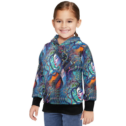 Nature's Muse - Little Kids Hoodie - A Harmonious Blend - 2-7 years