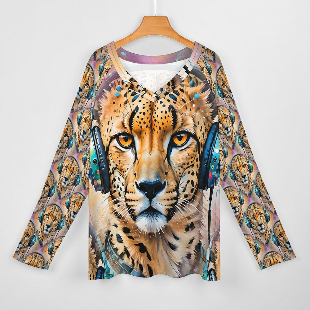 Cheetah Beats - Trendy Women's Tee