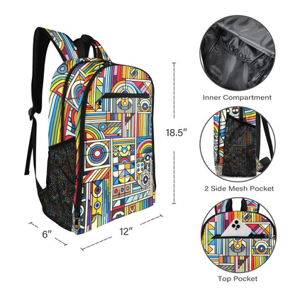 Rainbow Riot: Backpack with a Colorful Explosion