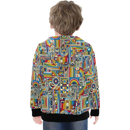 Rainbow Riot - Little Kids Hoodie - A Vibrant Celebration - 2-7 years