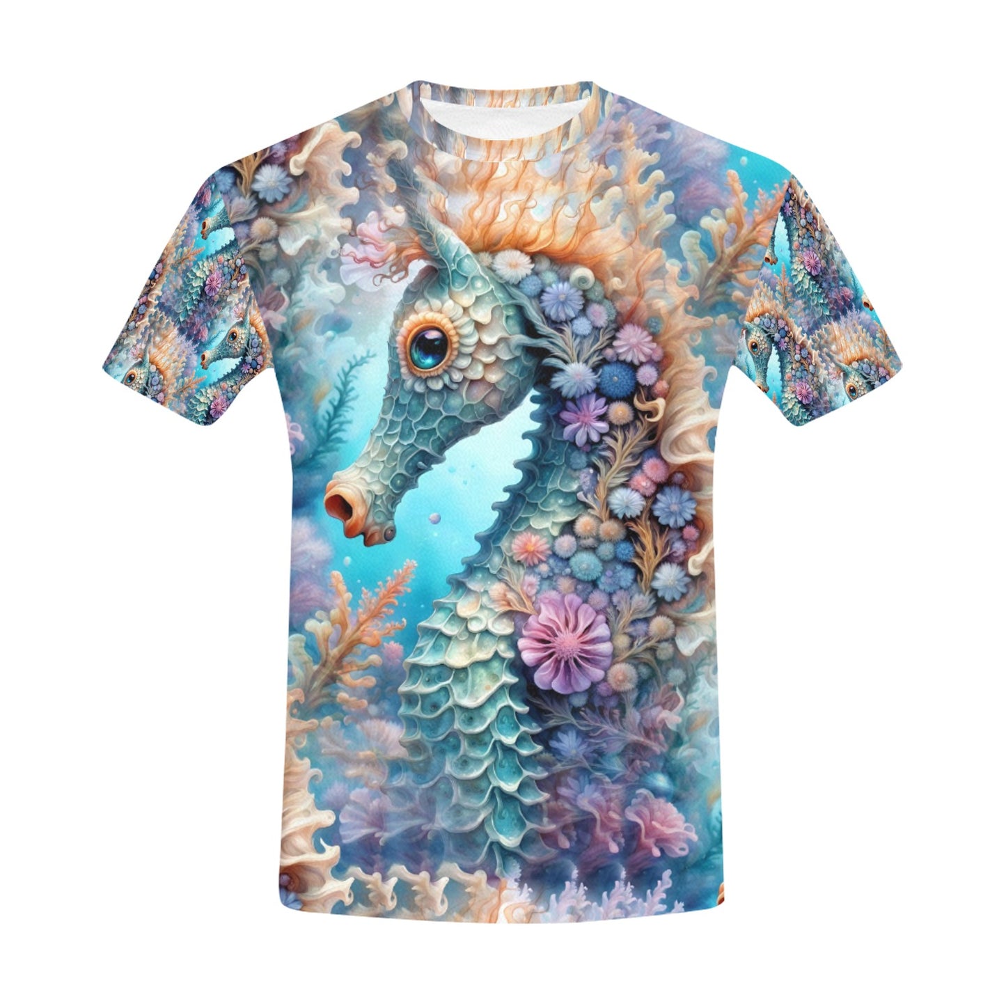 Adorable Seahorse - All Over Print Unisex T-Shirt