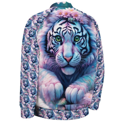 Adorable White Tiger - All-Over-Print Baseball Jacket