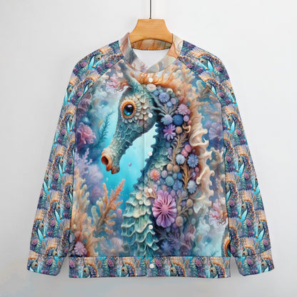 Adorable Seahorse - All-Over-Print Baseball Jacket