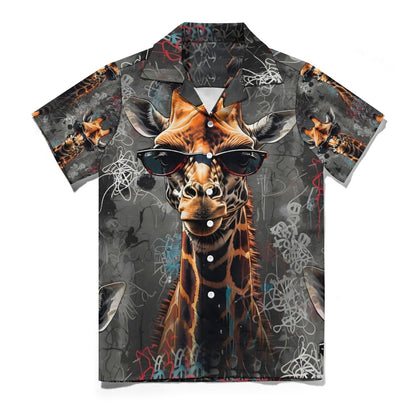 Streetwise Safari - Cuban Collar Shirt - A Wild Urban Adventure