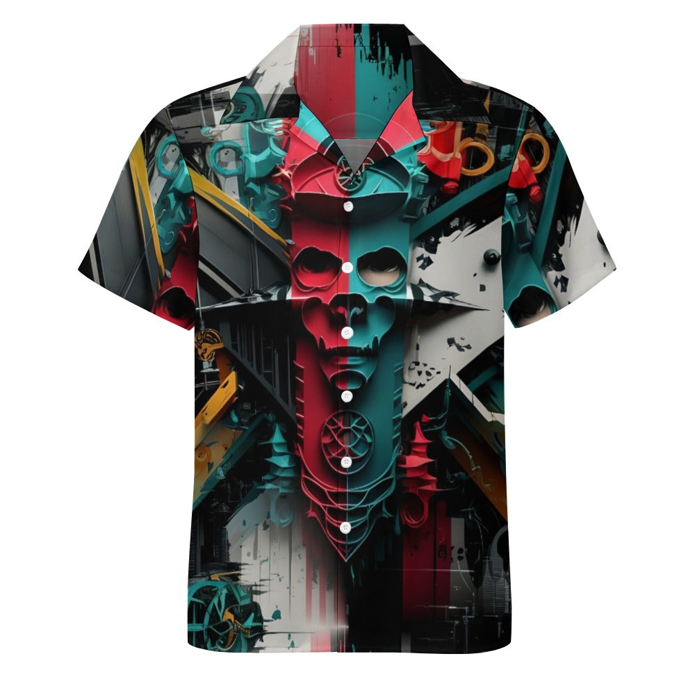 Urban Alchemy - Cuban Collar Shirt - A Futuristic Fusion